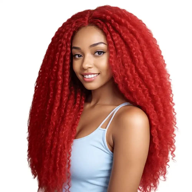Impression Bulk : 3X Pre-Fluffed Afro Twist 24 (Col. FIRE RED)