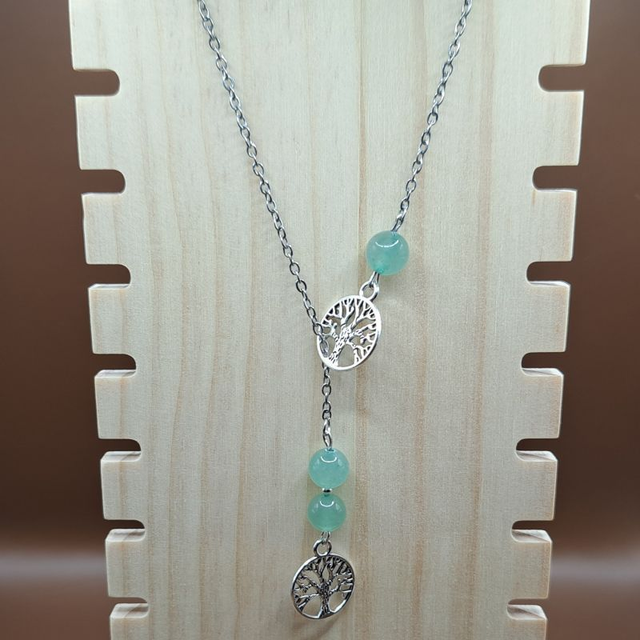 Collier arbre de vie Aventurine verte