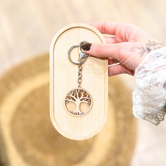 Porte-Clé Bois & Ambre - 6 modèles au choix