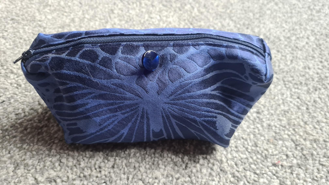 Blue Butterfly Make Up Bag