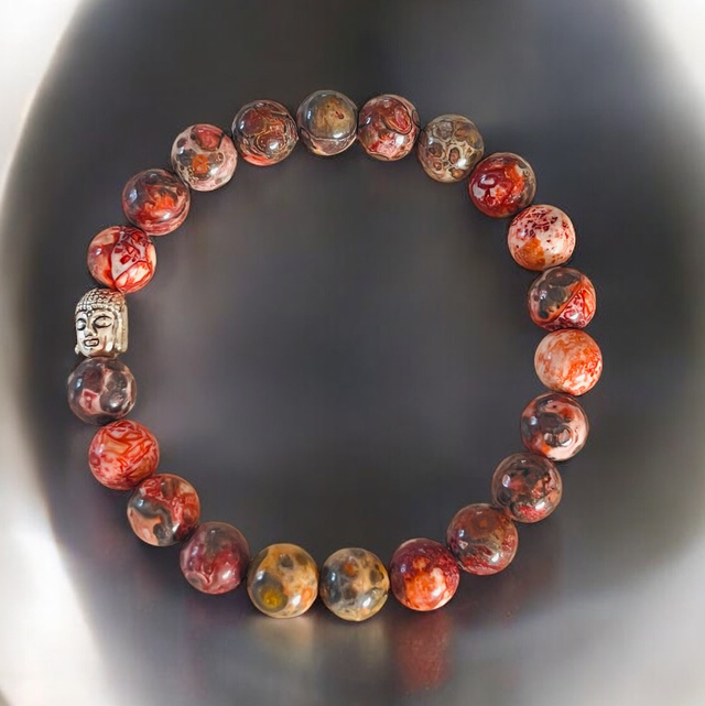 Joie et Bonne humeur en Jaspe Léopard Chakra Plexus Solaire 