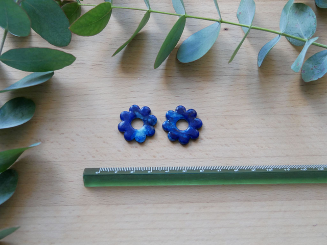 Bloom 8 pétales bleu encre