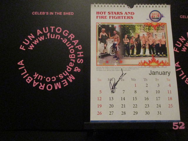 Kevin 'Green Machine' Greenwood - Hot Stars 2014 Autographed Calendar Page (52)