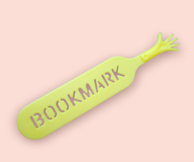 Hand Shaped Bookmark Yellow