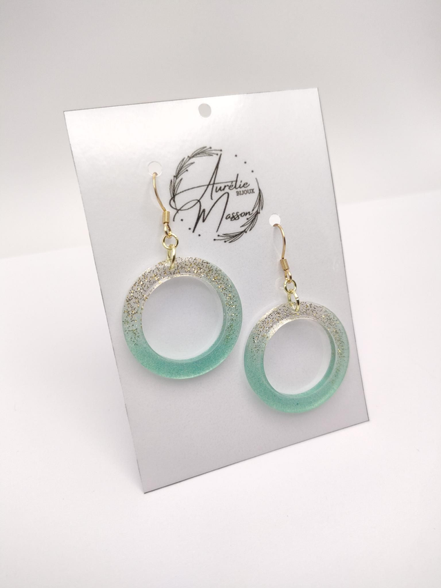 Boucles d'oreilles résine