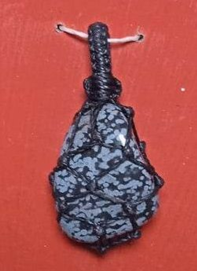obsidienne neige (pendentif) 