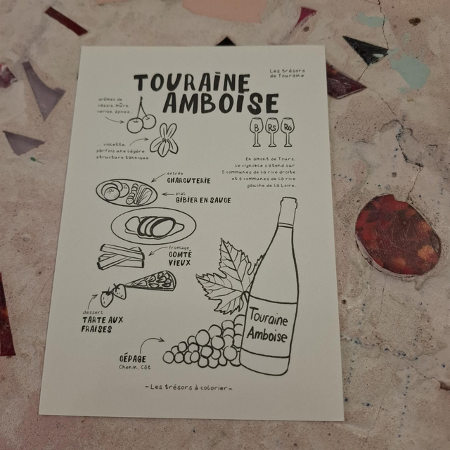 Lale-20 coloriage carte A6 Touraine amboise