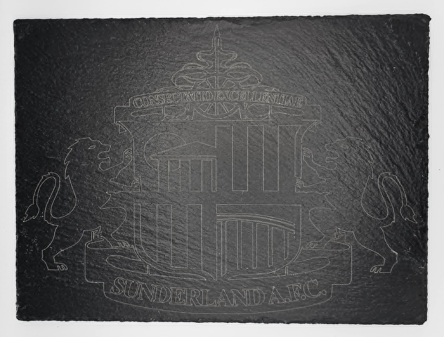 0018. Sunderland  Black Cats Slate Plaque 10x12
