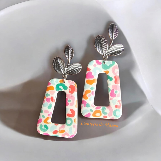 Boucle d&#039;oreille en argile polymère 