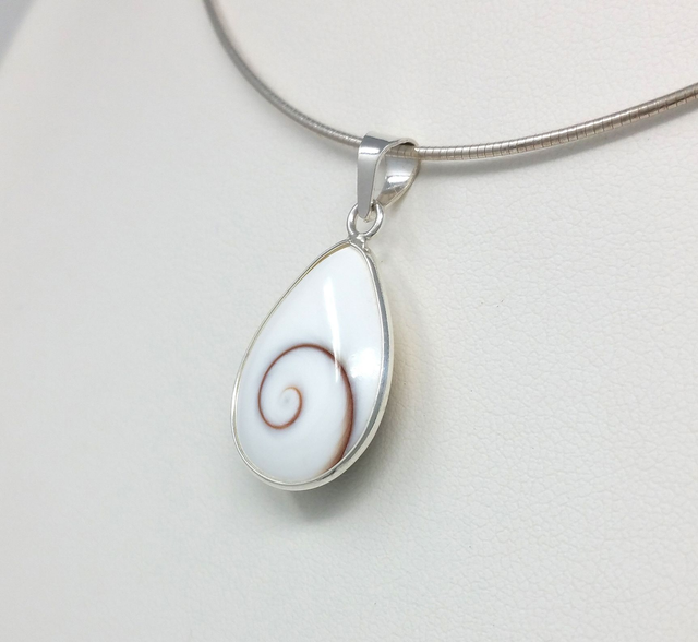 PENDENTIF GOUTTE EN OEIL DE STE LUCIE SERTIE VENDU SANS CHAINE - OSLP13R