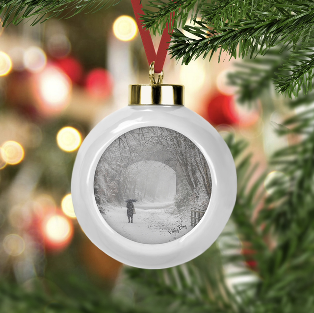 “Winter Wonderland on the Trans Pennine Trail” Ceramic Bauble   