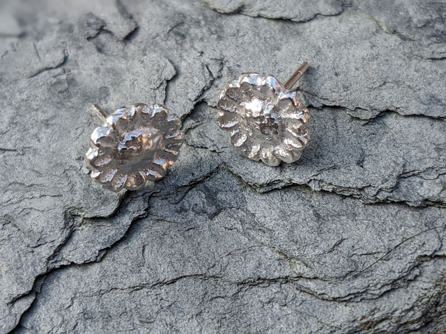 Large Rustic Sunflower Earrings