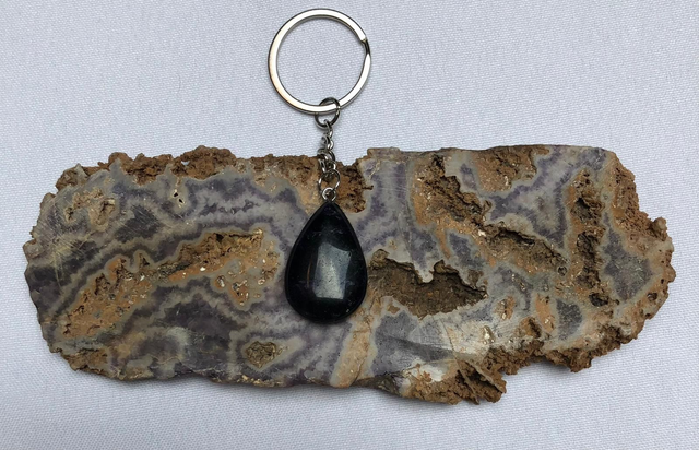 Porte Clés goutte en Fluorite