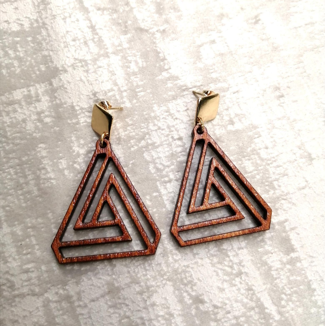 Boucle d'oreilles Pyramide 