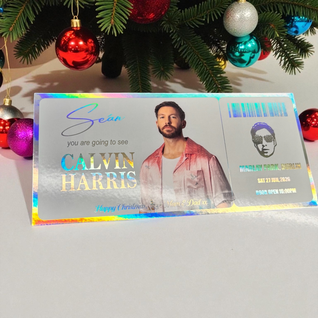 Calvin Harris  Concert gift ticket / card 