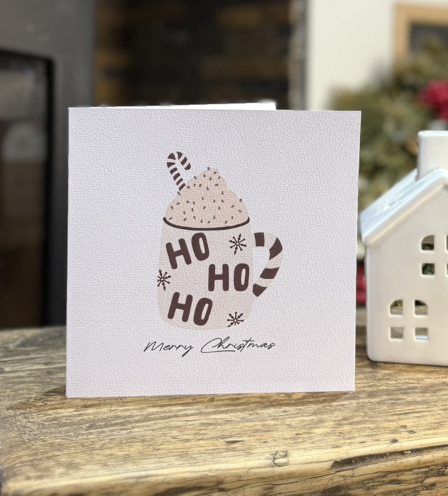 Cosy Christmas Card - Ho Ho Ho Merry Christmas 