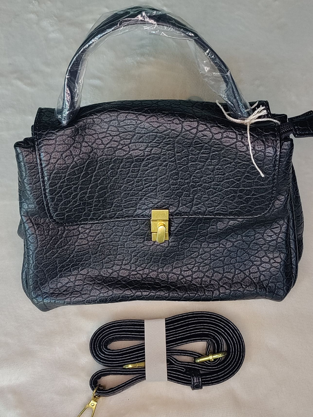 Sac porté travers craquelé avec petite anse