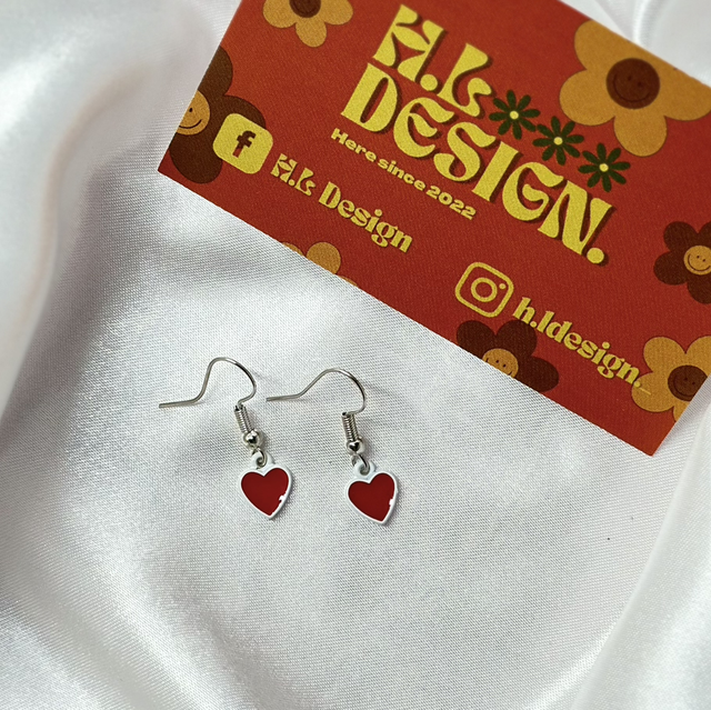 Red Heart Earrings