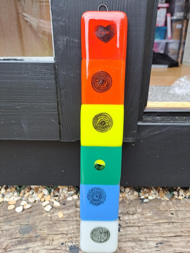 Chakra glass spinner