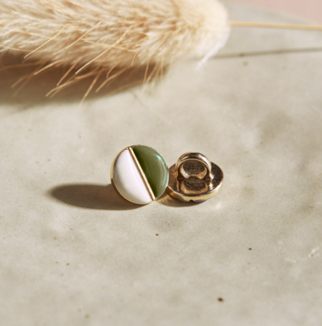 Wink 9mm Off white/Ivy Green - Atelier Brunette