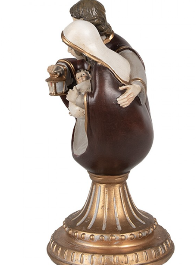 Figurine Crèche 20 cm Marron Poly résine Décoration de Noël