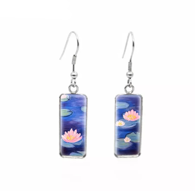 Floating Lilies Drop Earrings