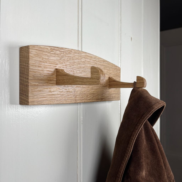 Oak coat hooks  - 2 hooks