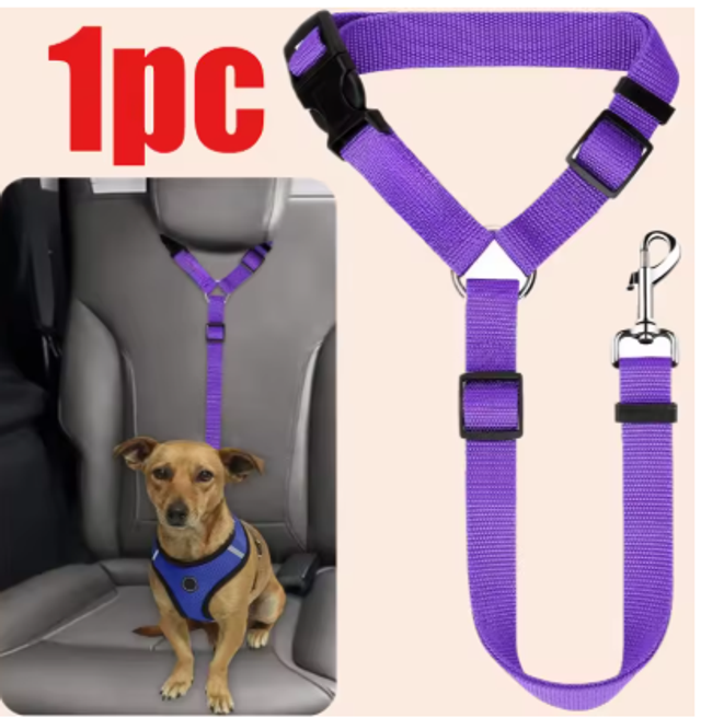 Verstelbare autogordel voor huisdieren – Nylon harnas