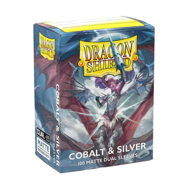 Dragon Shield. Dual Matte (100). Cobalt &amp; Silver