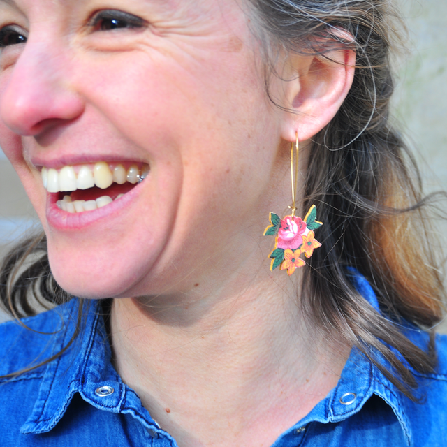 Boucles d'Oreilles BOUQUET Pendantes