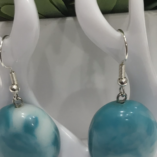 Turquoise Dangling earrings-TDE1126