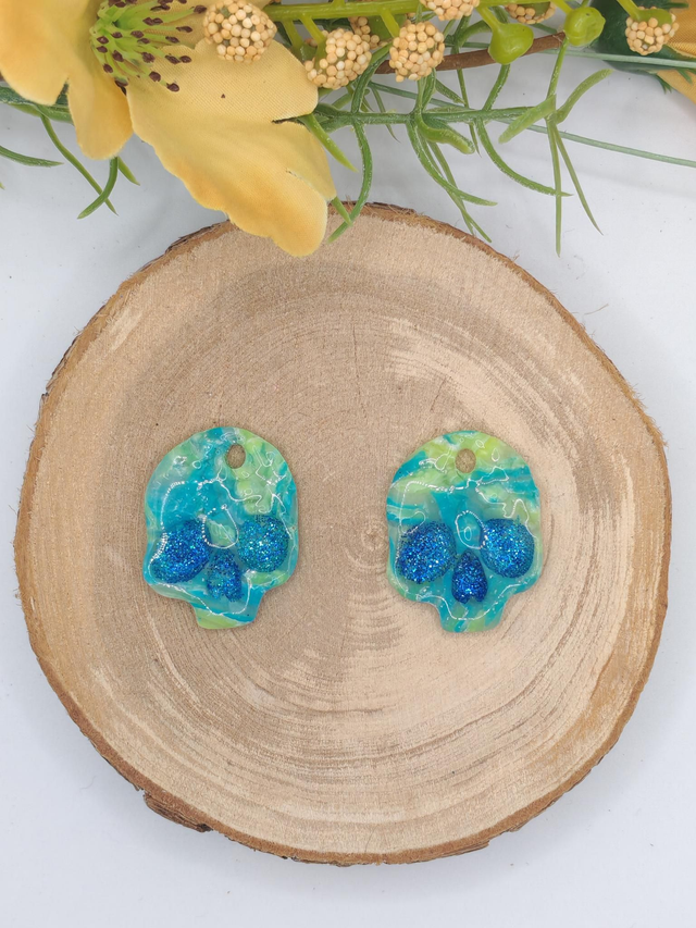 Tête de Mort mélange Transparent Bleu 