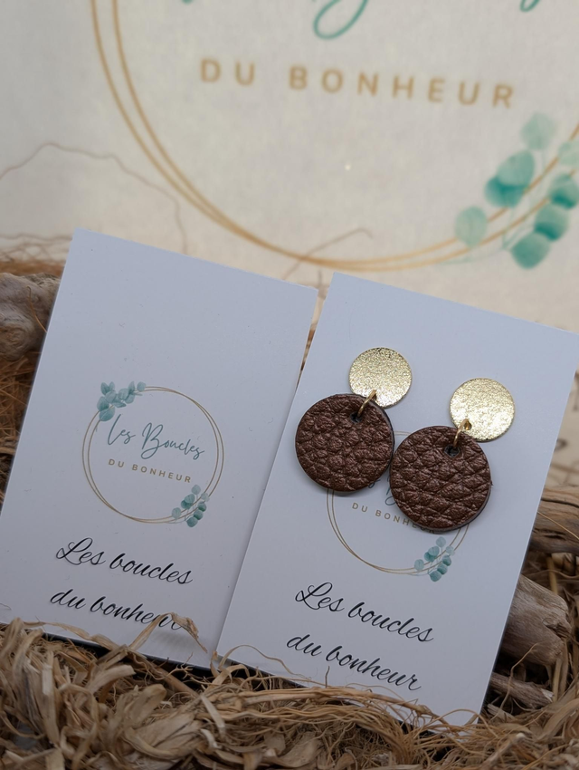 Boucles d'oreilles Anti Gaspi bronze ag104