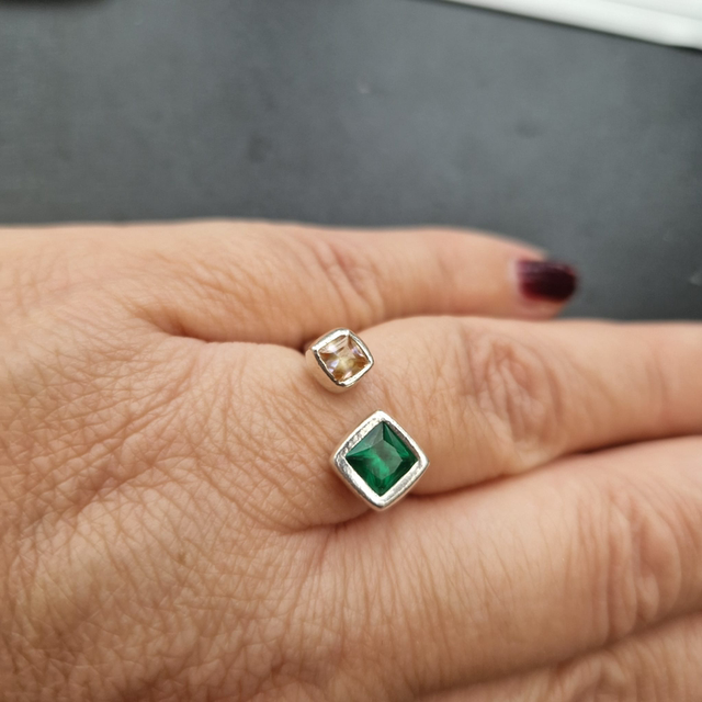 Sterling silver split ring size N