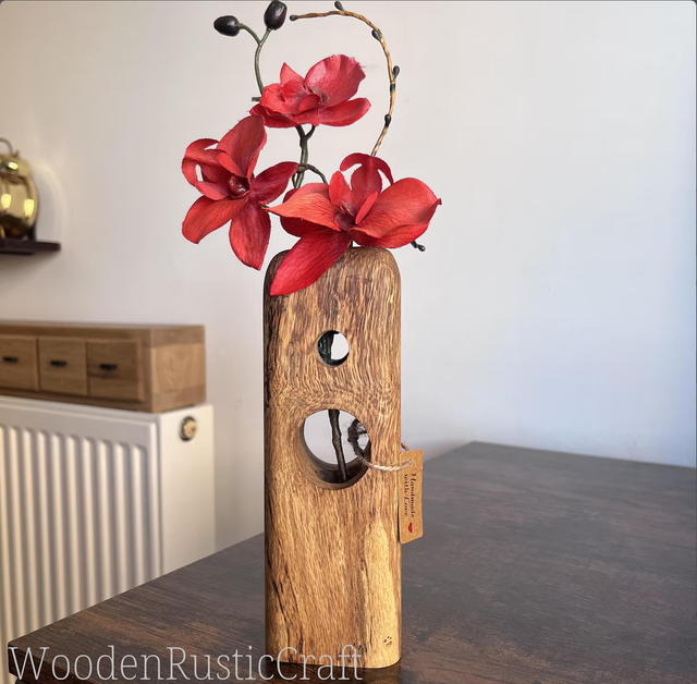 Spalted Turkish Oak Flower Vase