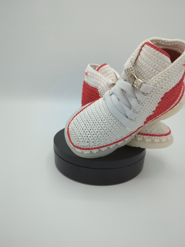 Baskets enfant pointure 24 Blanc-Fuchsia