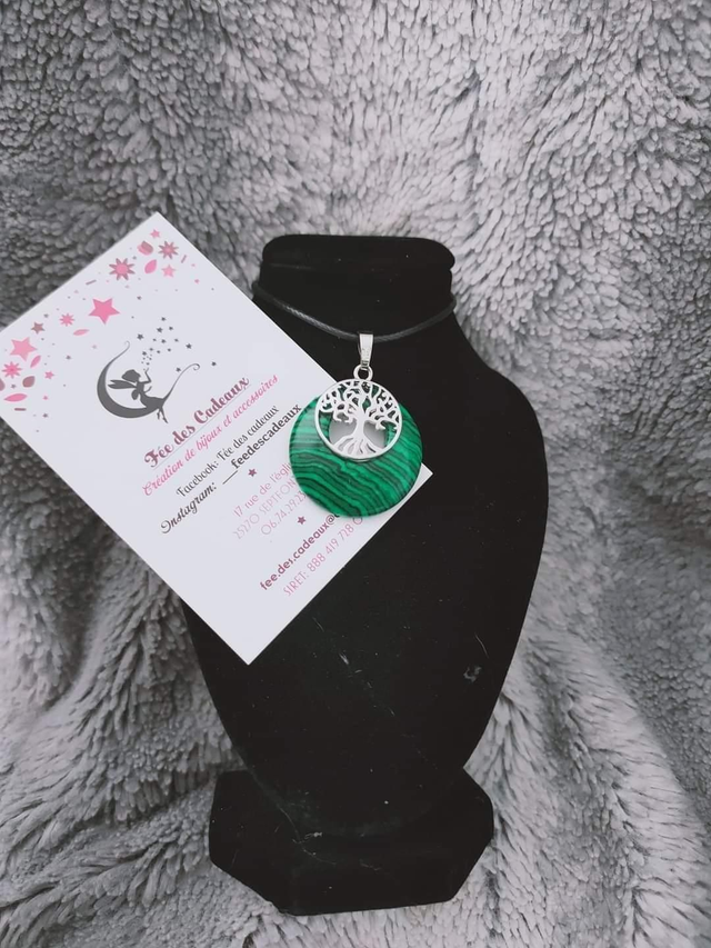 Pendentif Arbre de Vie Malachite 