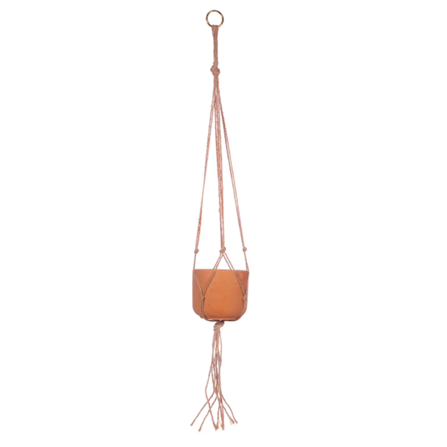 Plant Hanger- Macrame - Terracotta Small