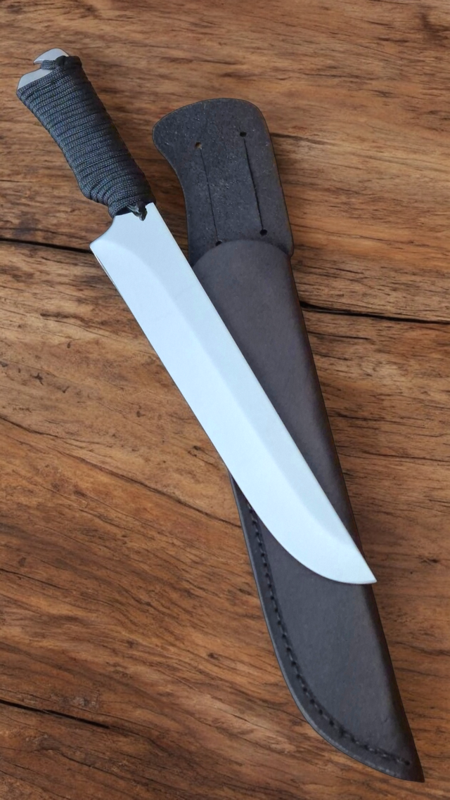 Faca Churrasco Camping Full Tang 9 Pol Cabo Em Paracord Currò &amp; Elmo