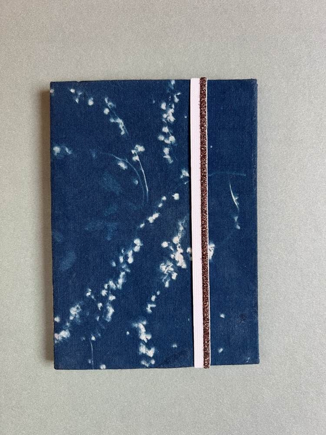 Carnet cyanotype sur tissu - Format A6