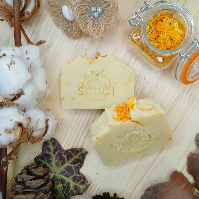 Savon à la Cire de nos abeilles et notre Calendula