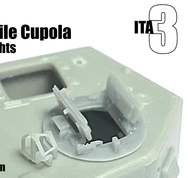 ITA3 - ITA372026 1/72Low Profile Cupola for British WWII AFV with bonus vane sights