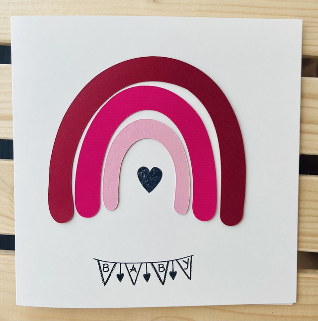 Regenbogenkarte Baby Girl