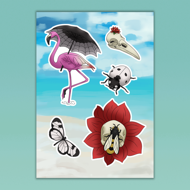 Goth Summer Vinyl Sticker Sheet