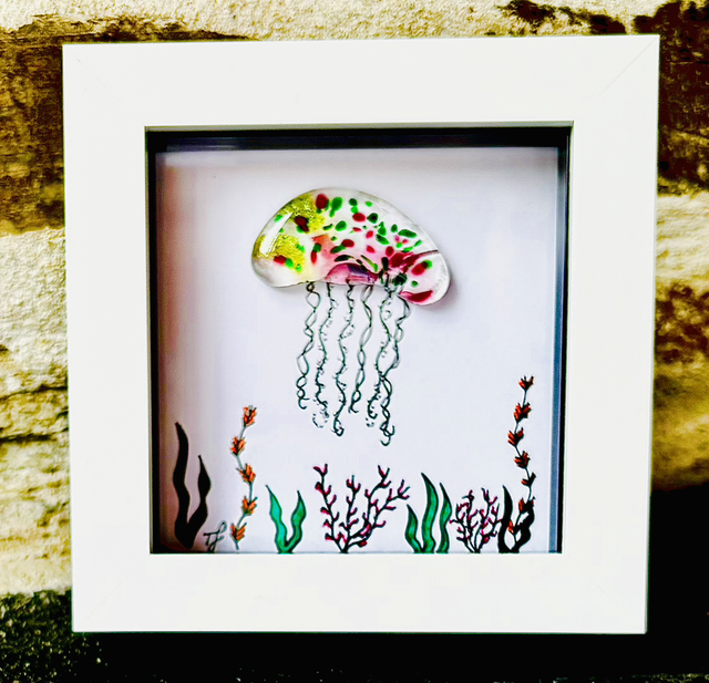 Jellyfish Artwork in Standing frame 