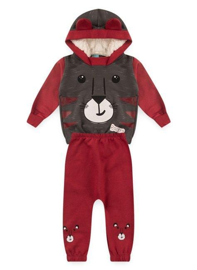 Conj. Masc. Tigre Capuz Pelego Tam. P 