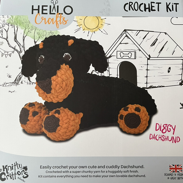 Knitty Critters, Diggy Dacshund,Tumble Ted, Ruby Rabbit Ted,