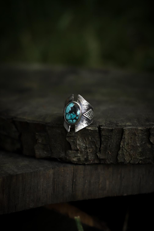 Tribal vibes - Argent 925 & turquoise T52/53