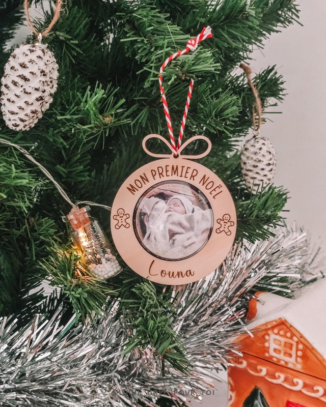 Boule de Noël personnalisée - photo façon boule à neige