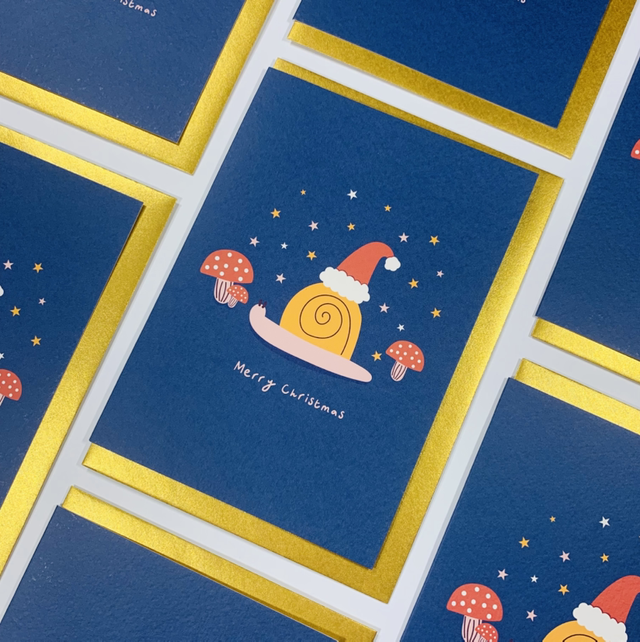 Snail Christmas Card
